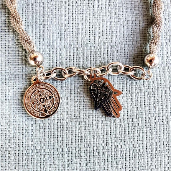 New Unique Spiritual Charm Silver Bracelet. - Picture 9 of 12